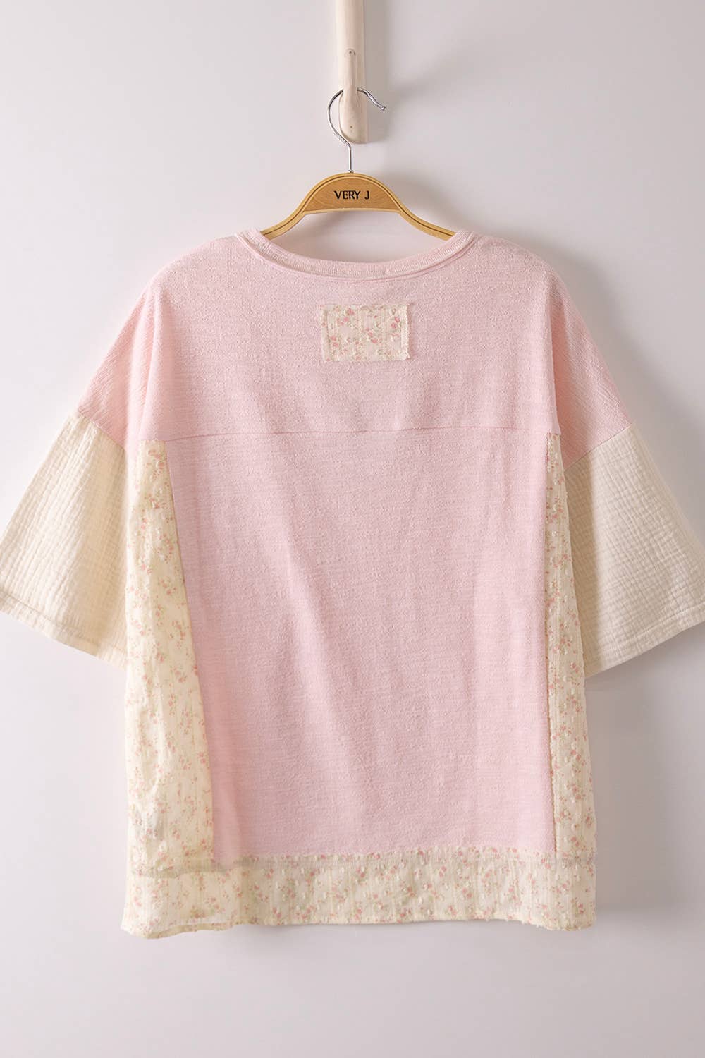 Oversized Mixed Media Knit Top