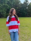 Polly Color Block Oversized Top
