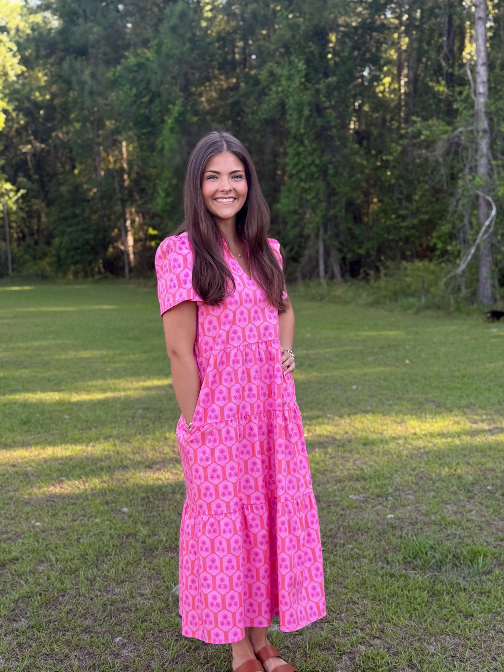 Ivy Dress | Rosette Charm Pink