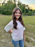 Oversized Mixed Media Knit Top